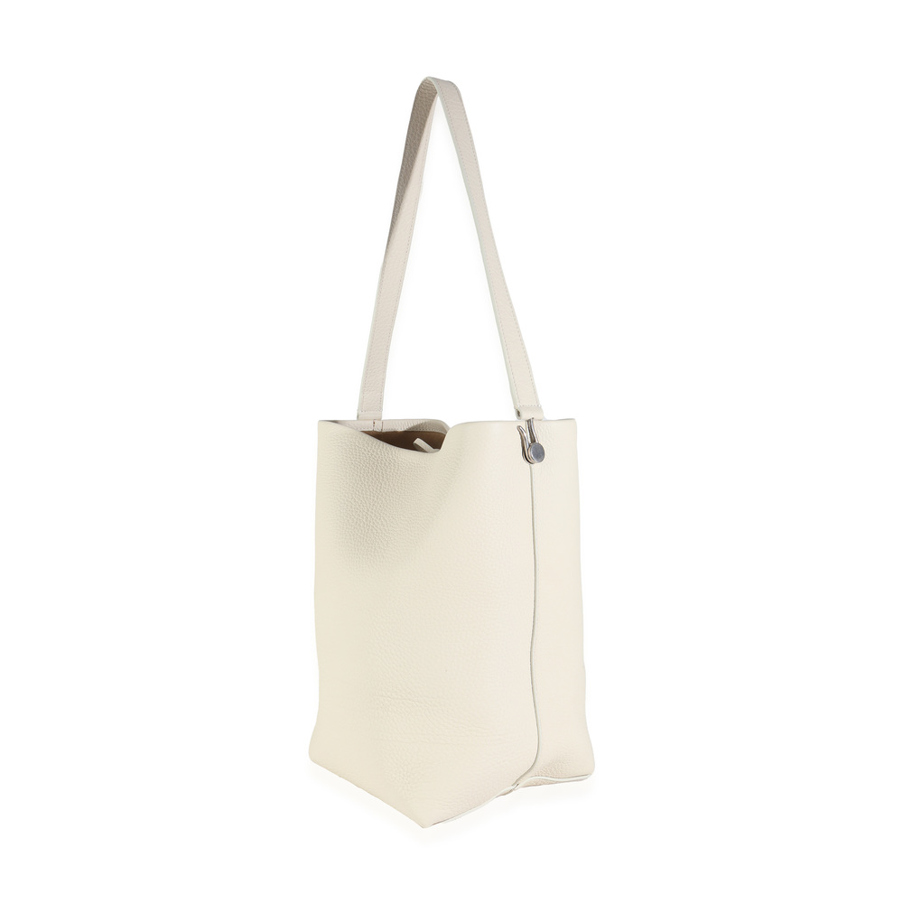 The Row Ivory Grained Calfskin Medium NS Tote Hook Bag - Picture 4 of 8